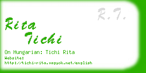 rita tichi business card